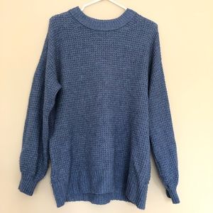 American Eagle Oversized Knit Sweater Blue S